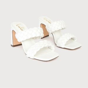 Louella White High Heel Sandals - Brand New!